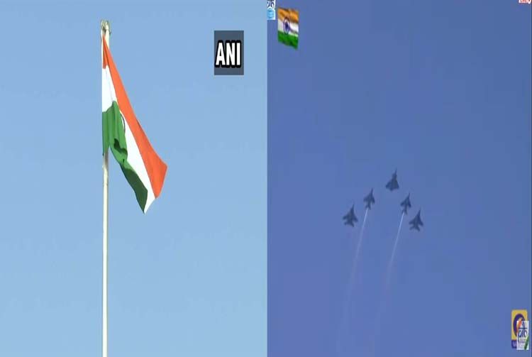 Republic Day 2021: शान से लहराया 72वें गणतंत्र का तिरंगा, सैन्य ताकत के साथ दिखी राफेल की हुंकार
