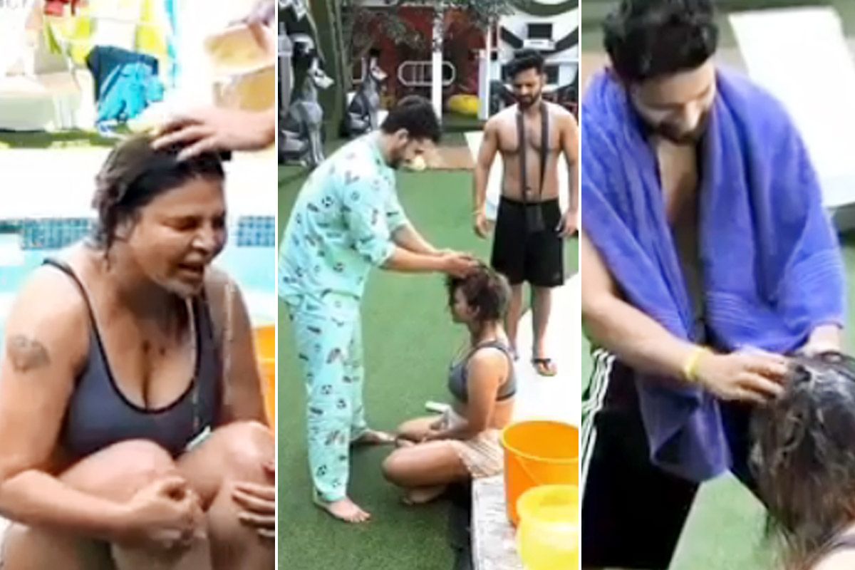 Bigg Boss 14: Rakhi Sawant Gets Headwash From Rahul Vaidya, Aly Goni | Watch Hilarious Video