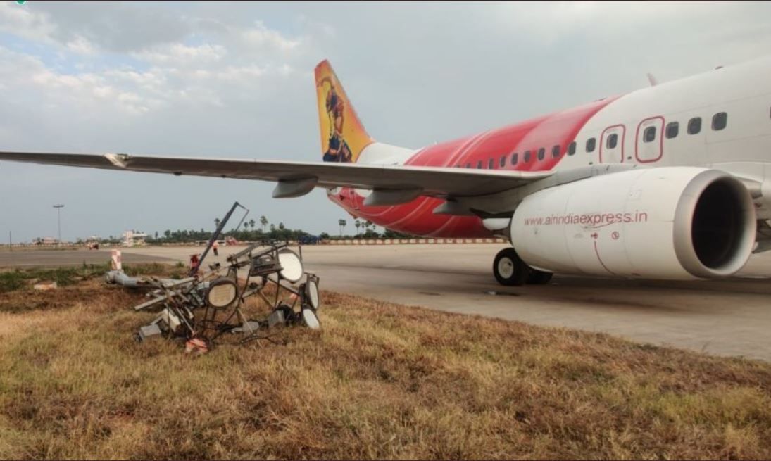 Air India Express Flight Hits Electric Pole at Vijayawada Airport