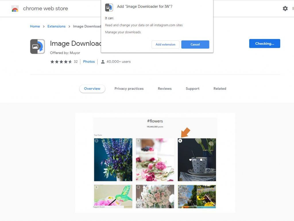 instagram photo downloader extension for chrome