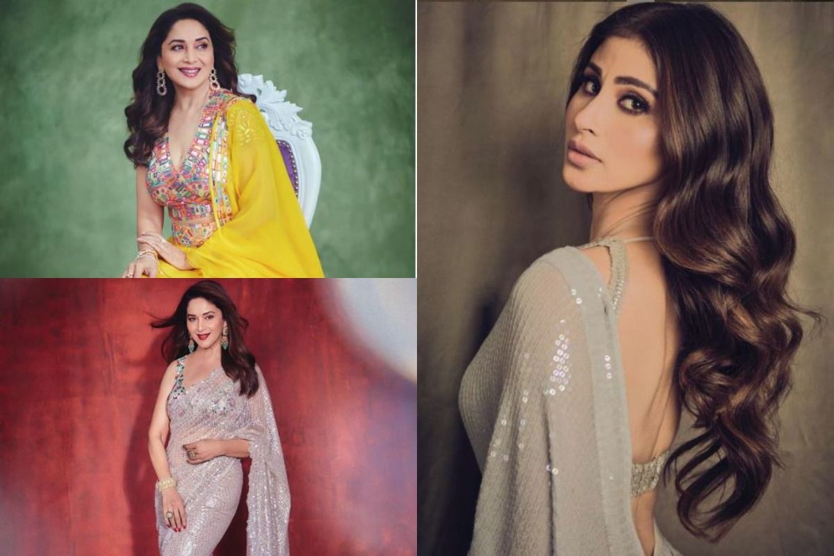 madhuri dixit in yellow lehenga