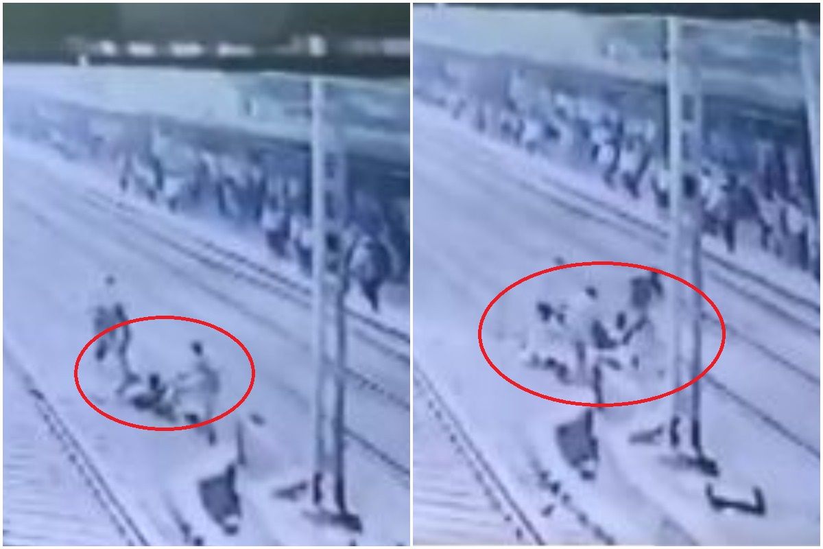Viral Video: RPF Men Avert Suicide Attempt, Drag 'Depressed' Man Away From Approaching Train | Watch