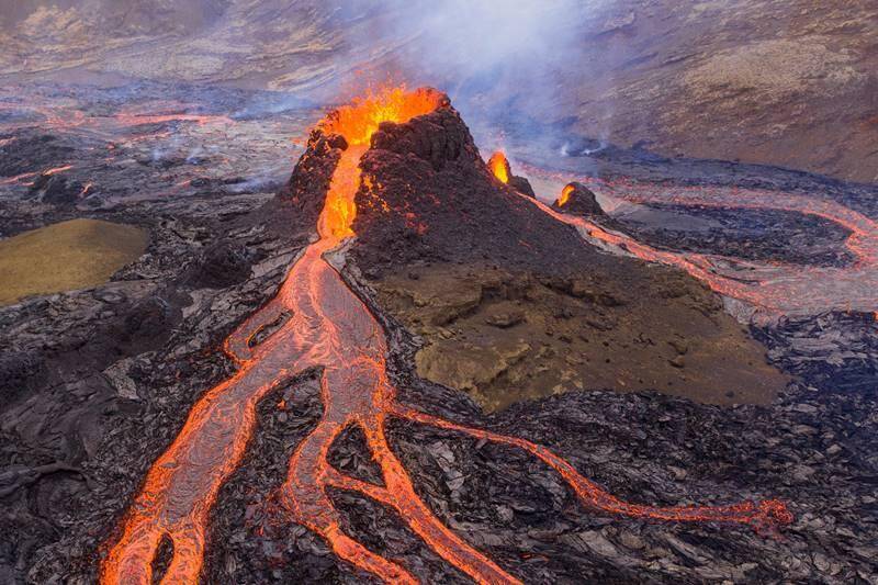 The eruption is 'minor' and there were no signs of ash or dust that could disrupt aviation. (Twitter/Reuters Photo)