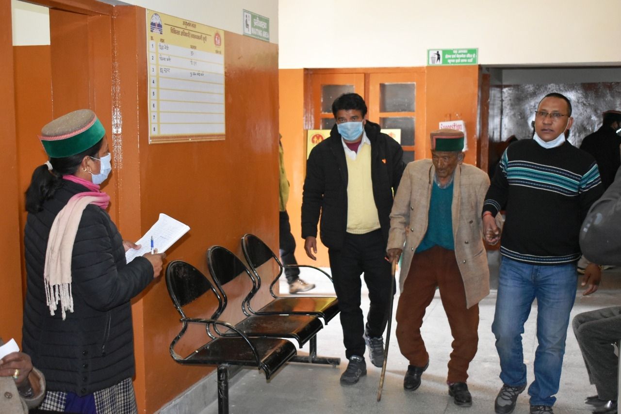 India's oldest voter at 103 years of age, took his first dose of the Covid-19 vaccine on Tuesday