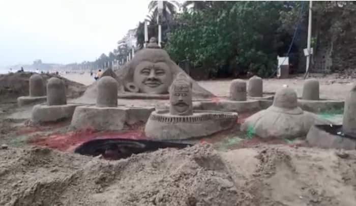 Mahashivratri sand art juhu beach