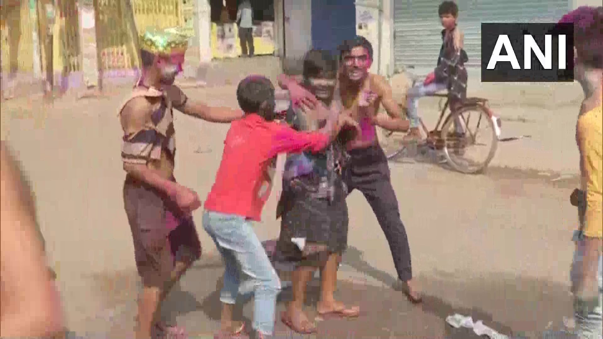 Children in Patna celebrate Holi