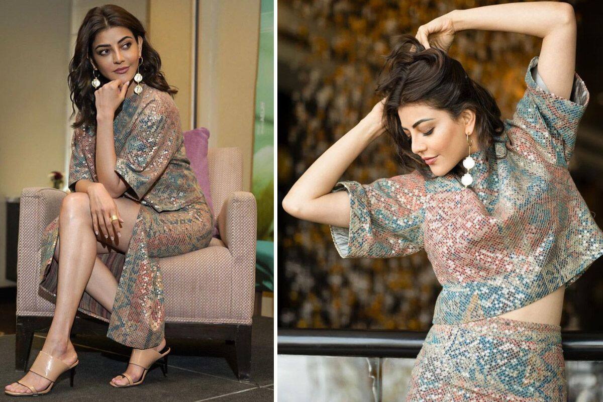 Kajal Aggarwal Xvideos - Kajal Aggarwal in Rs 47,000 Sequin Co-ord Set Shimmers Her Way Into The  Fans' Hearts