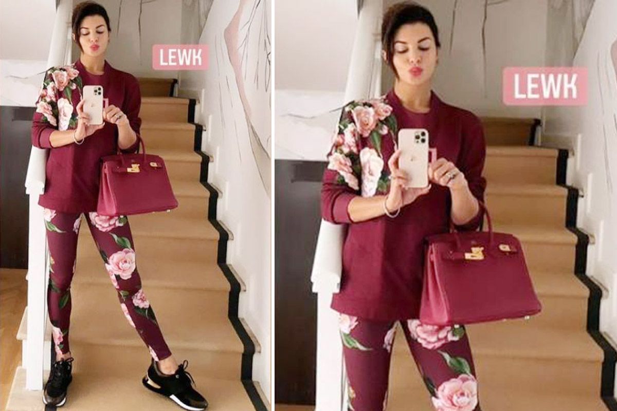 Jacqueline Fernandez in Rs 93,388 Sweatshirt And Tights Gets Spring Fashion Right