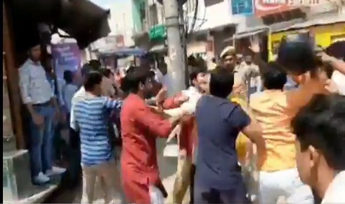 Mathura: BJP, RSS Workers Clash With Police in Vrindavan, Thrash Cop; Video Circulated on Social Media