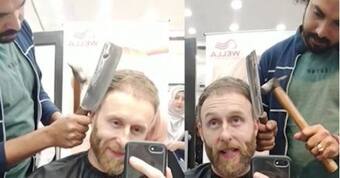 Lahore Barber Uses Hammer, Butcher's Knife, Fire for Styling Hair, Video Goes Viral Lahore Barber Uses Hammer, Butcher's Knife, Fire for Styling Hair, Video Goes Viral