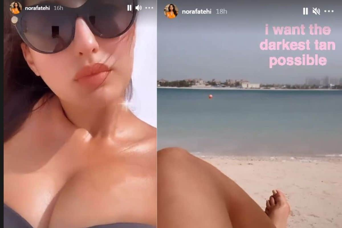 Nora Fatehi is Rising The Mercury Levels With Her Hot And Sexy Black Bikini  Video, Watch