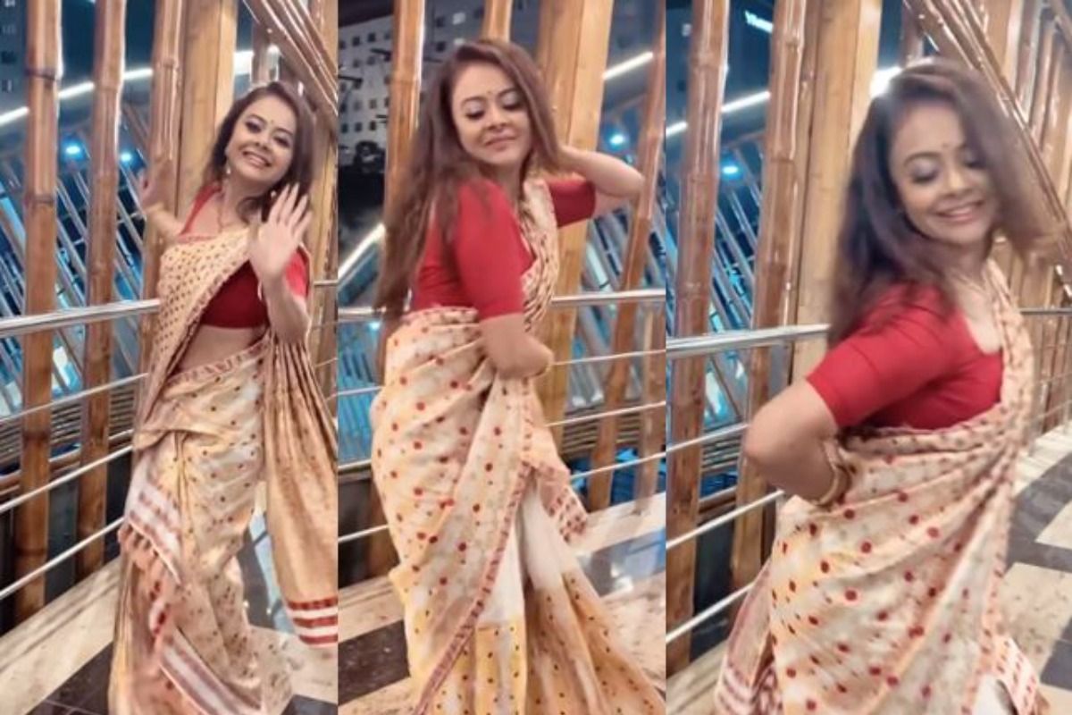 Devoleena Bhattacharjee Dances Gracefully to Assamese Folk Song Nahorore  Kumoliya in Bihu Saree- Watch Viral Video