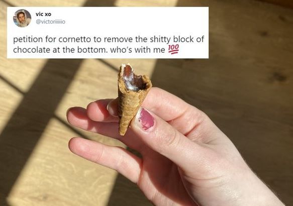 Woman Asks For Removal of Chocolate End From Cornetto Ice Cream ...