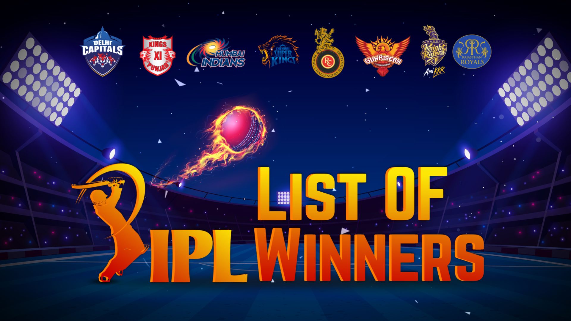 IPL Winners List Watch Video to Know The Teams Who