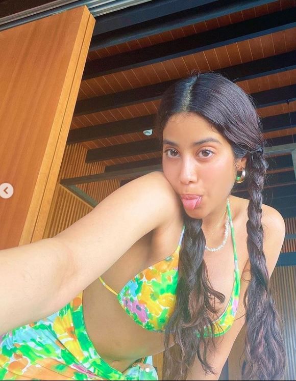 Janhvi Kapoor is a hot diva in this green printed bikini- Check her Maldives pics