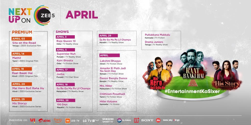 April 21 Guide What Is New On Zee5 Netflix Amazon Prime Video And Sonyliv This Month