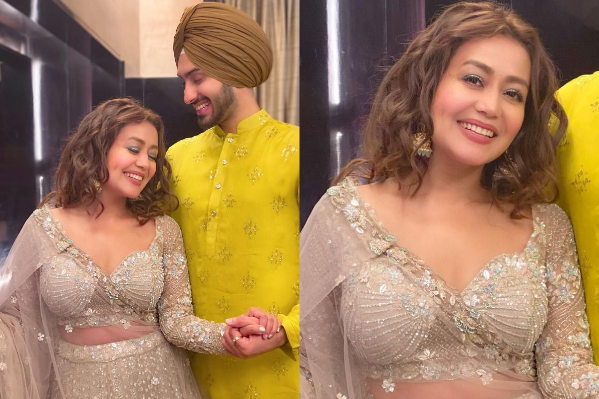 Neha Kakkar in Rs 1 08 000 Lehenga is Treat For Sore Eyes as She Poses With Rohanpreet Singh