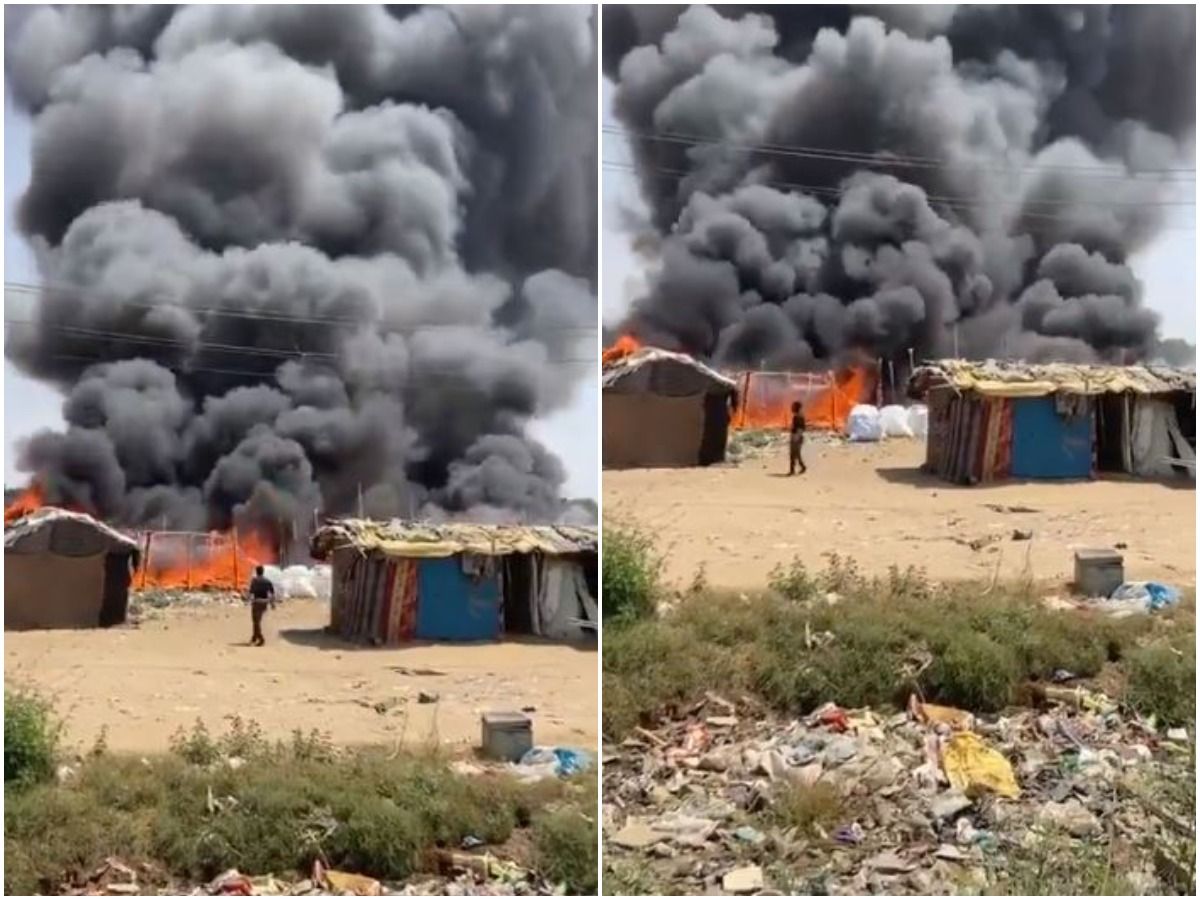 Huge Fire Breaks Out in Gurugram's Naharpur Kasan Village with 700 Shanties