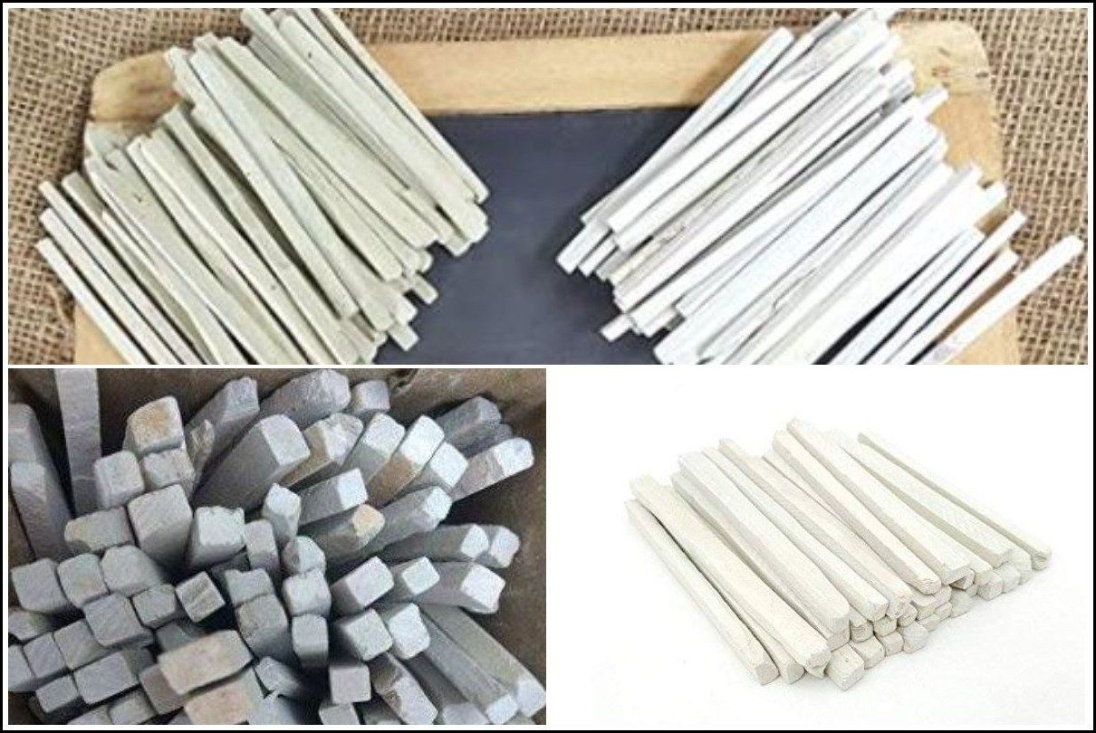 100 Piece KIDS White Slate Pencils Stone Chalk Saleti Pencils Contain 