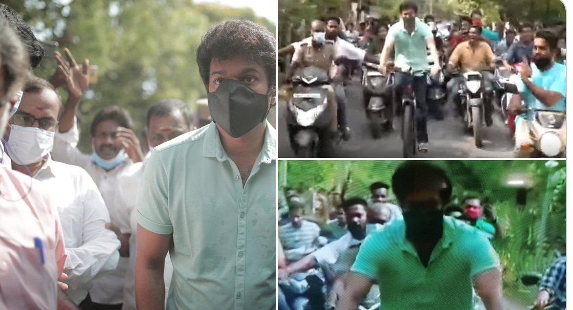 Tamil Nadu Elections 2021: Master Actor Vijay Cycles to Polling Booth to Cast His Vote And Wins Hearts | Watch Video