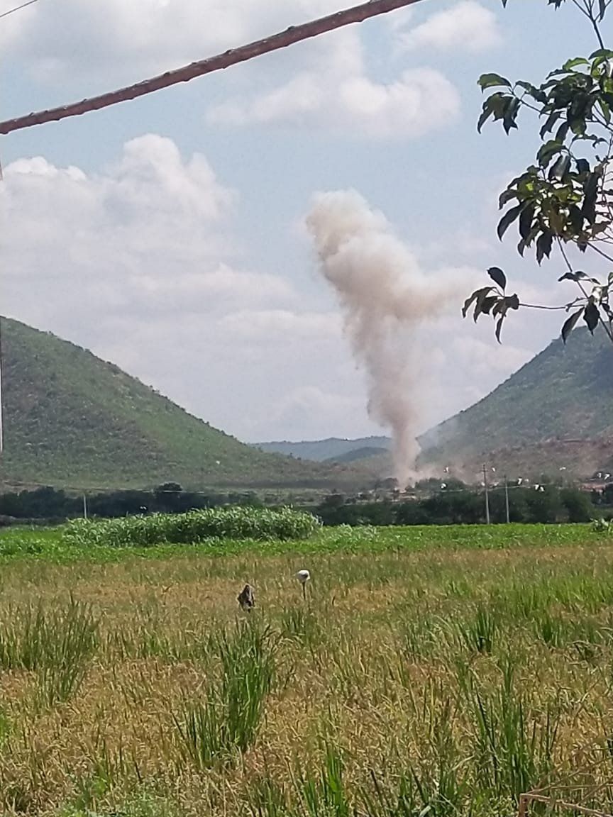 The blast happened on Saturday morning.