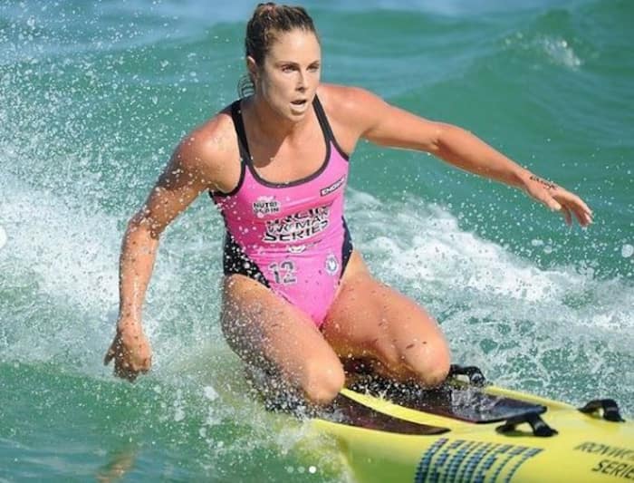 Candice Warner Surfing