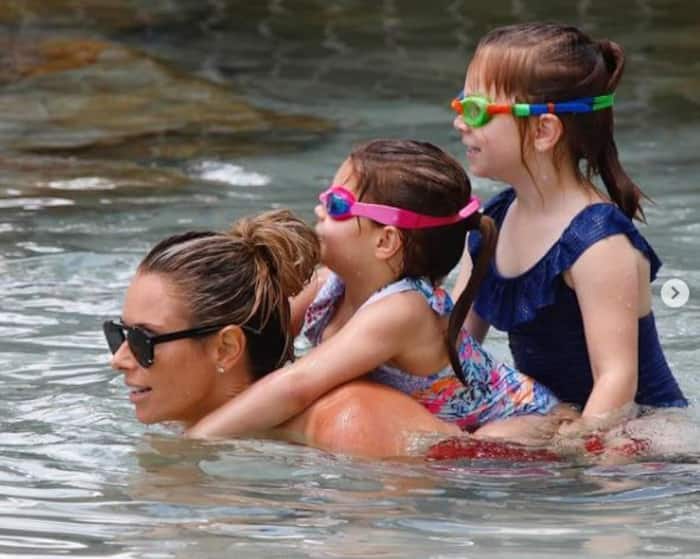 Candice Warner with Daugher