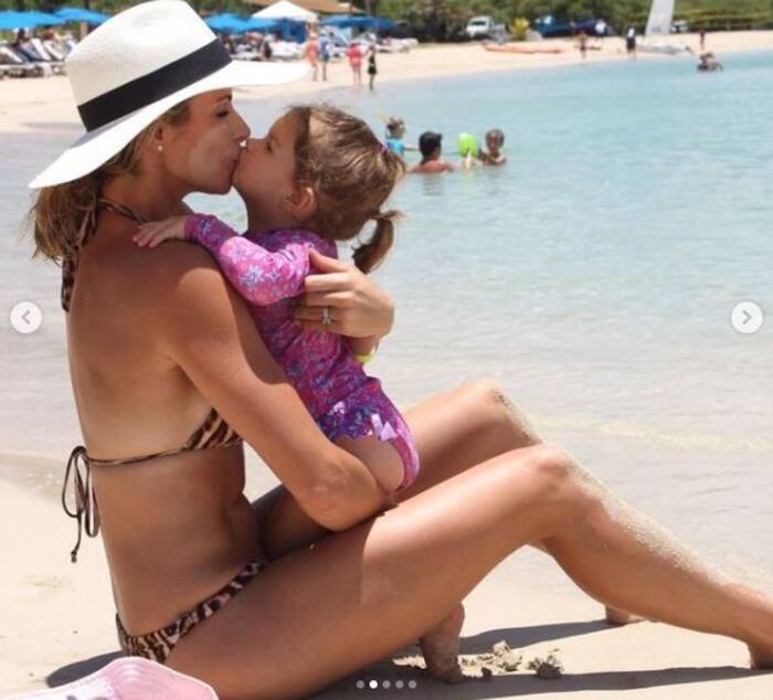 Candice Warner with child