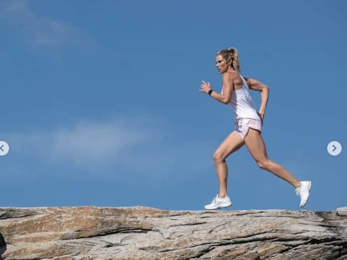 Candice Warner running