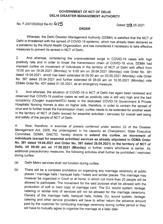 Delhi Lockdown Extended Will You Need An E Pass For Travelling From Noida Ghaziabad To Delhi During Shutdown Period Know Here