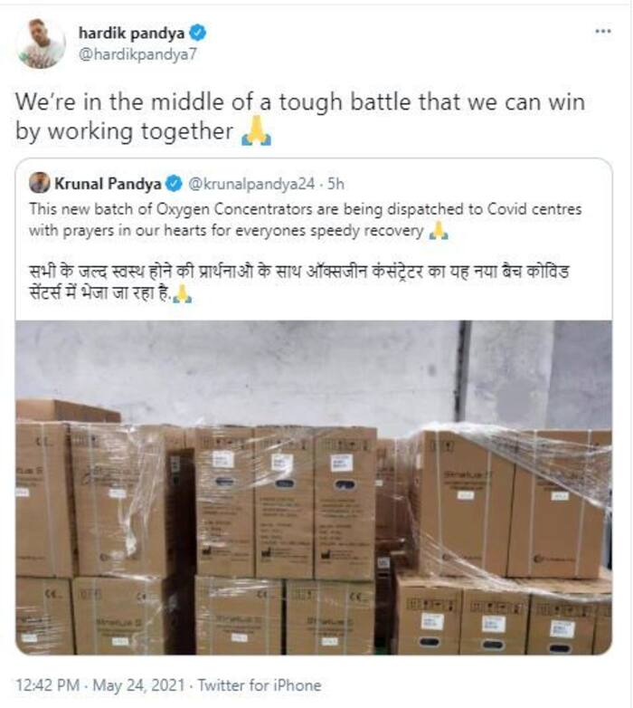 Hardik Pandya Tweet