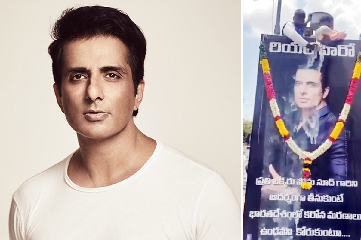 Sonu Sood Picture Showered With Milk As An Honour By Chittoor People, Actor Says Humbled