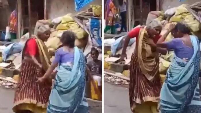 Viral Video 2 Elderly Women Dance To Helens Piya Tu Ab Toh Aaja On The Road Desi Thumka Wins 