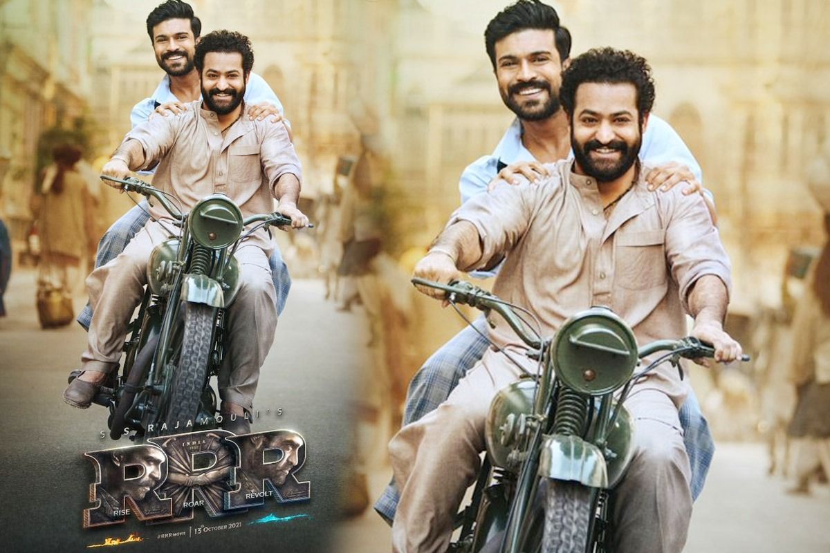 RRR Movie Update NTR Ram Charan Starrer Entire Shoot Wrapped Up Finished  With Same Bike Shot