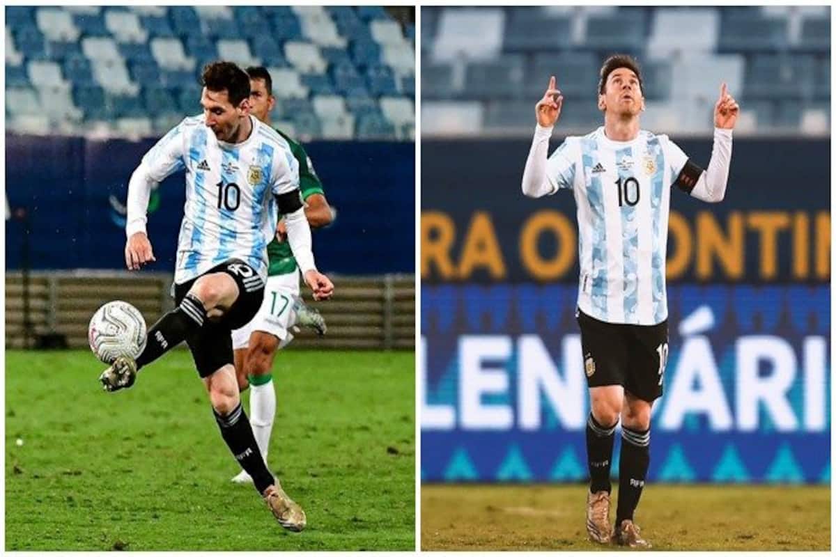 Lionel Messi Goals Lionel Messi Scores Brace After Breaking Argentinas Appearance Record Vs Bolivia In Copa America 21 Game Messi Goat Leo