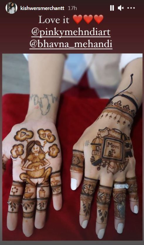 You have seen mom to be doing baby shower henna but have you seen the  father doing henna too. Excited dad to be for sure! Aren't they... |  Instagram