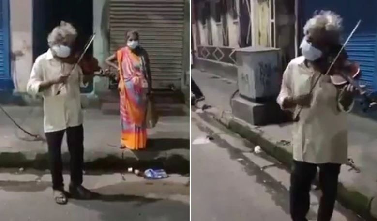 Viral Video: Elderly Man from Kolkata Plays Classic Hindi Songs on His Violin, Netizens are Impressed | WATCH