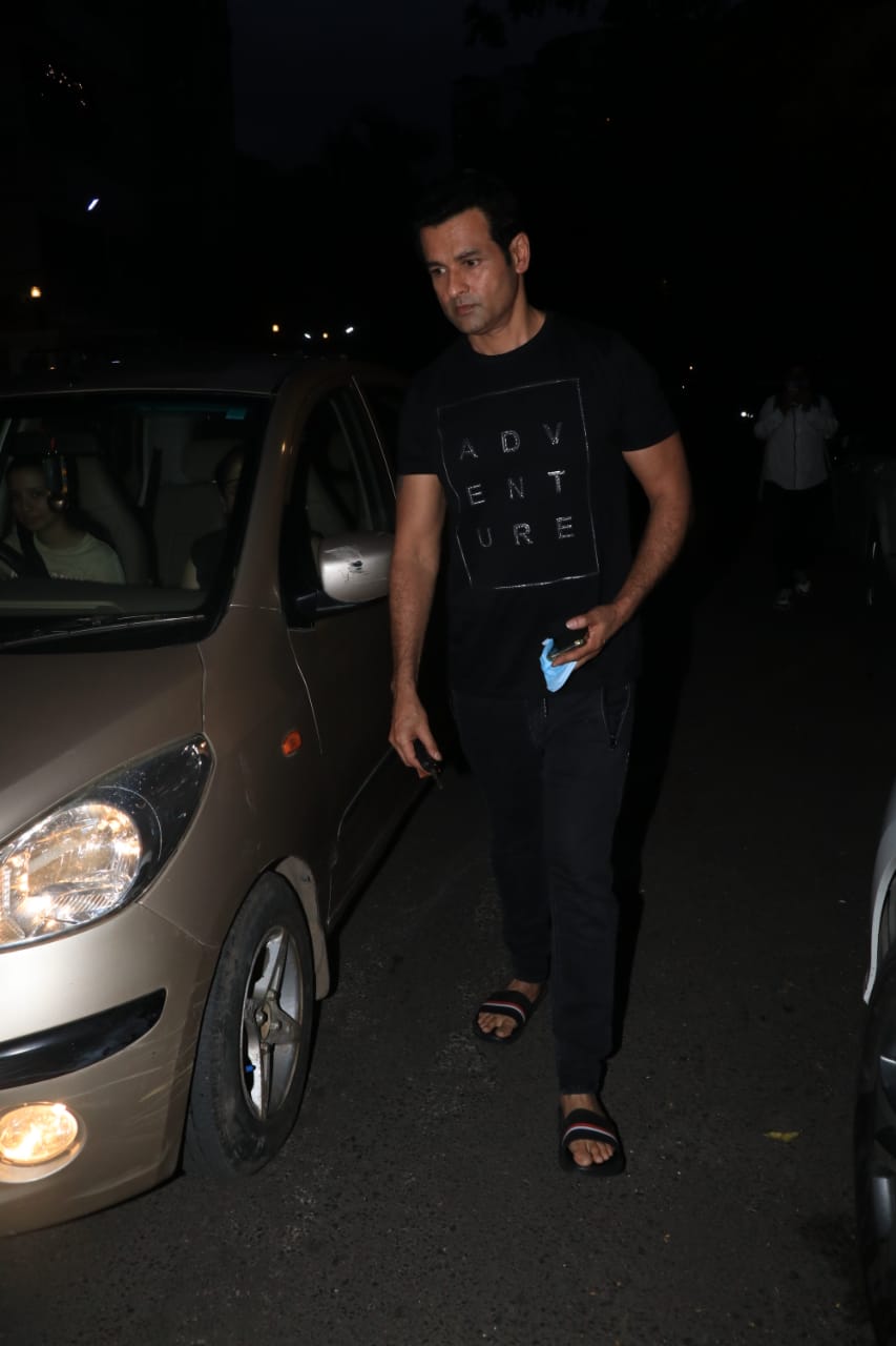Rohit Roy at Mandira Bedi-Raj's house. He said: 'I can never forgive him for leaving without saying goodbye'