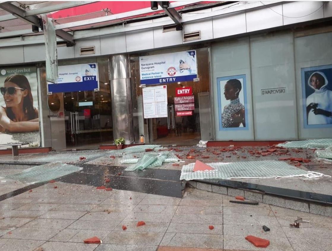 Gurugram Rains: Ambience Mall Closed After Temporary Shed Collapses, Basement Inundated | Photos, Videos