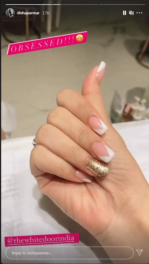 Disha Parmar's wedding nails