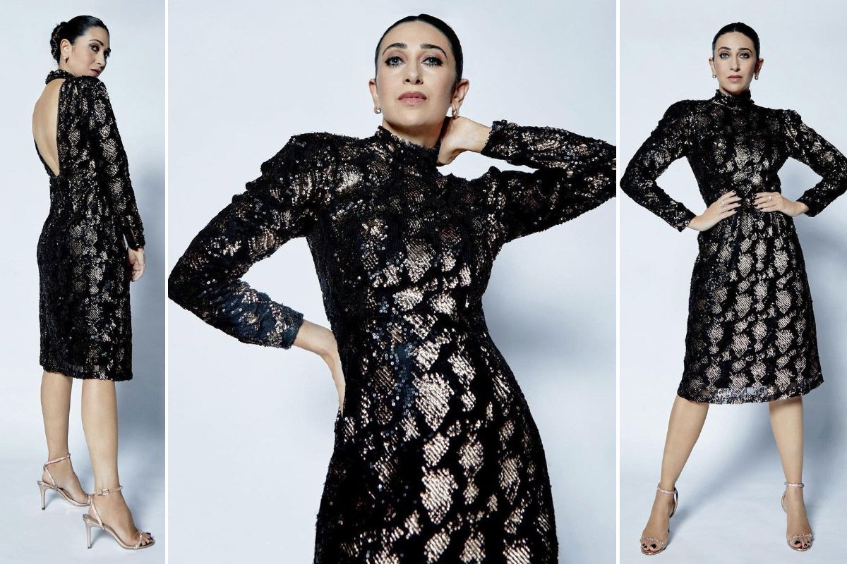 Karishma Kapoor Ki Nagi Photo - Karisma Kapoor Looks Splendid in Rs 9,990 Animal Print Sequin Dress