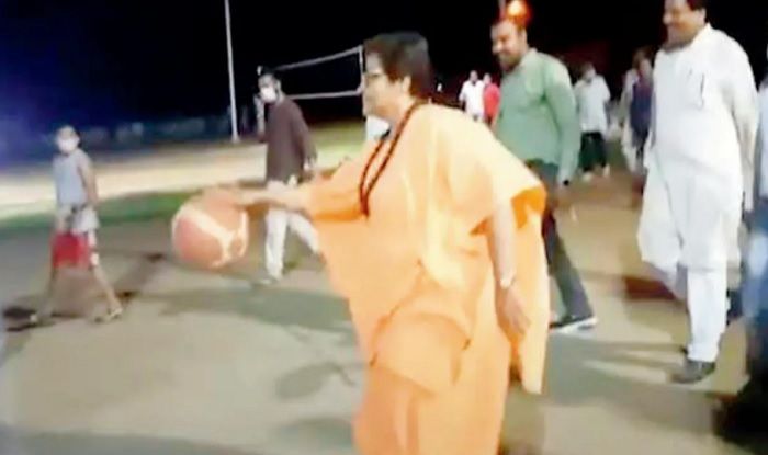 Video of Otherwise Wheelchair-Bound Pragya Thakur Playing Basketball Raises Eyebrows | Watch