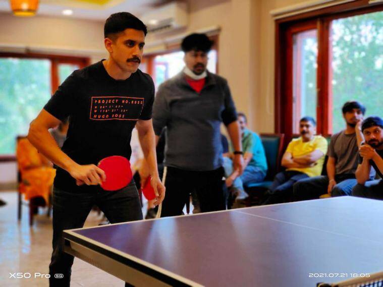 Naga Chaitanya was also seen playing table tennis on Laal Singh Chaddha's sets.