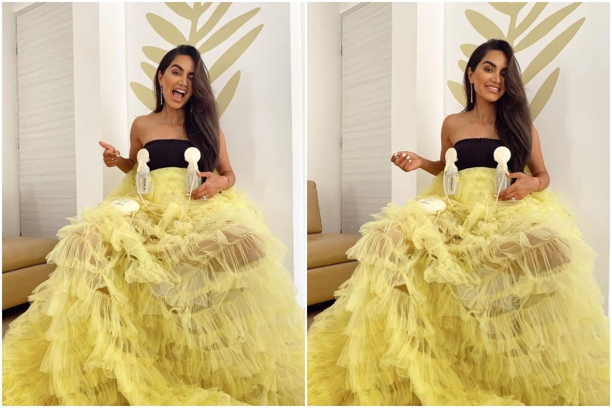 Diipa Buller-Khosla Celebrates Motherhood at Cannes by Adding Breast Pumps on Her Strapless Gown