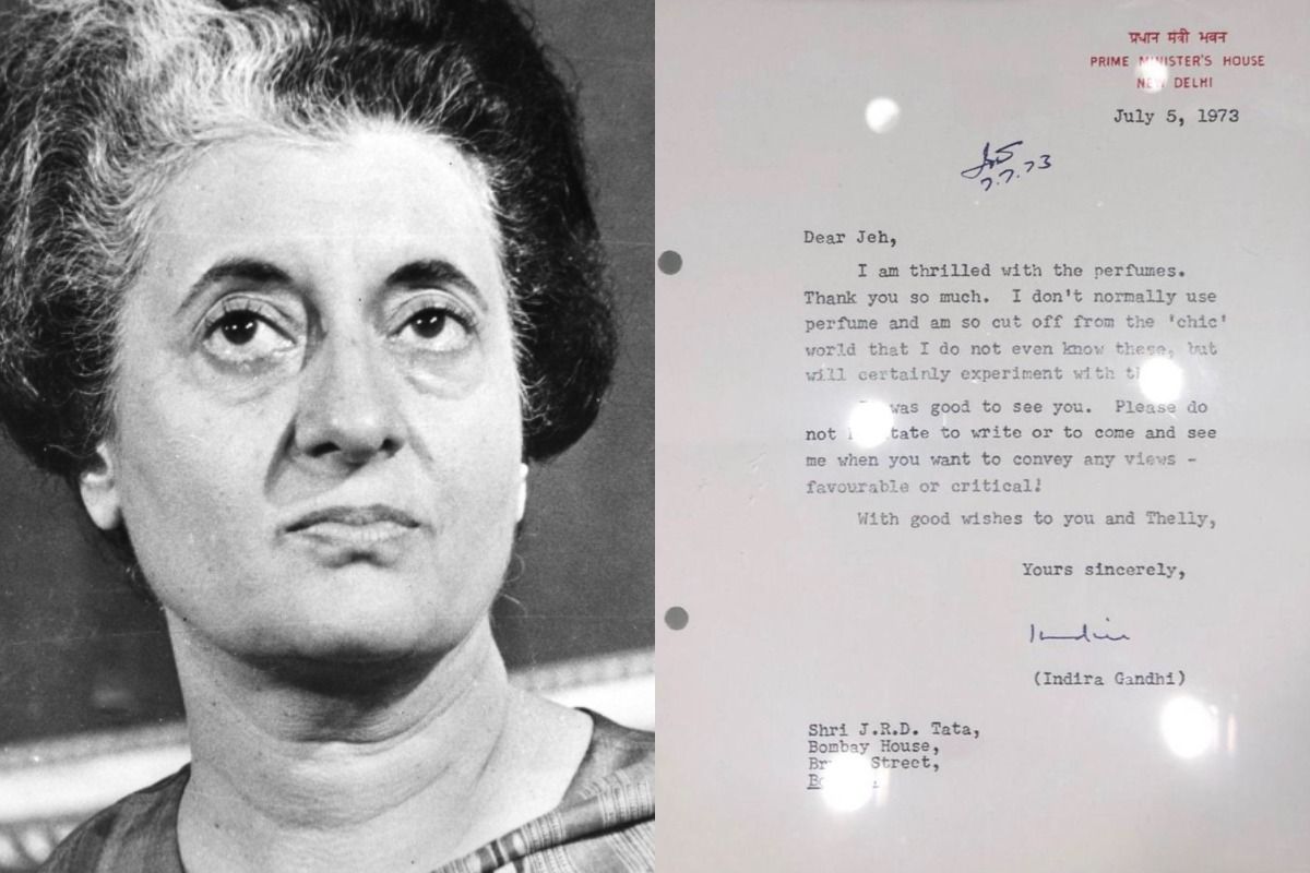 Indira Gandhi's Typewritten Letter To JRD Tata Goes Viral ...