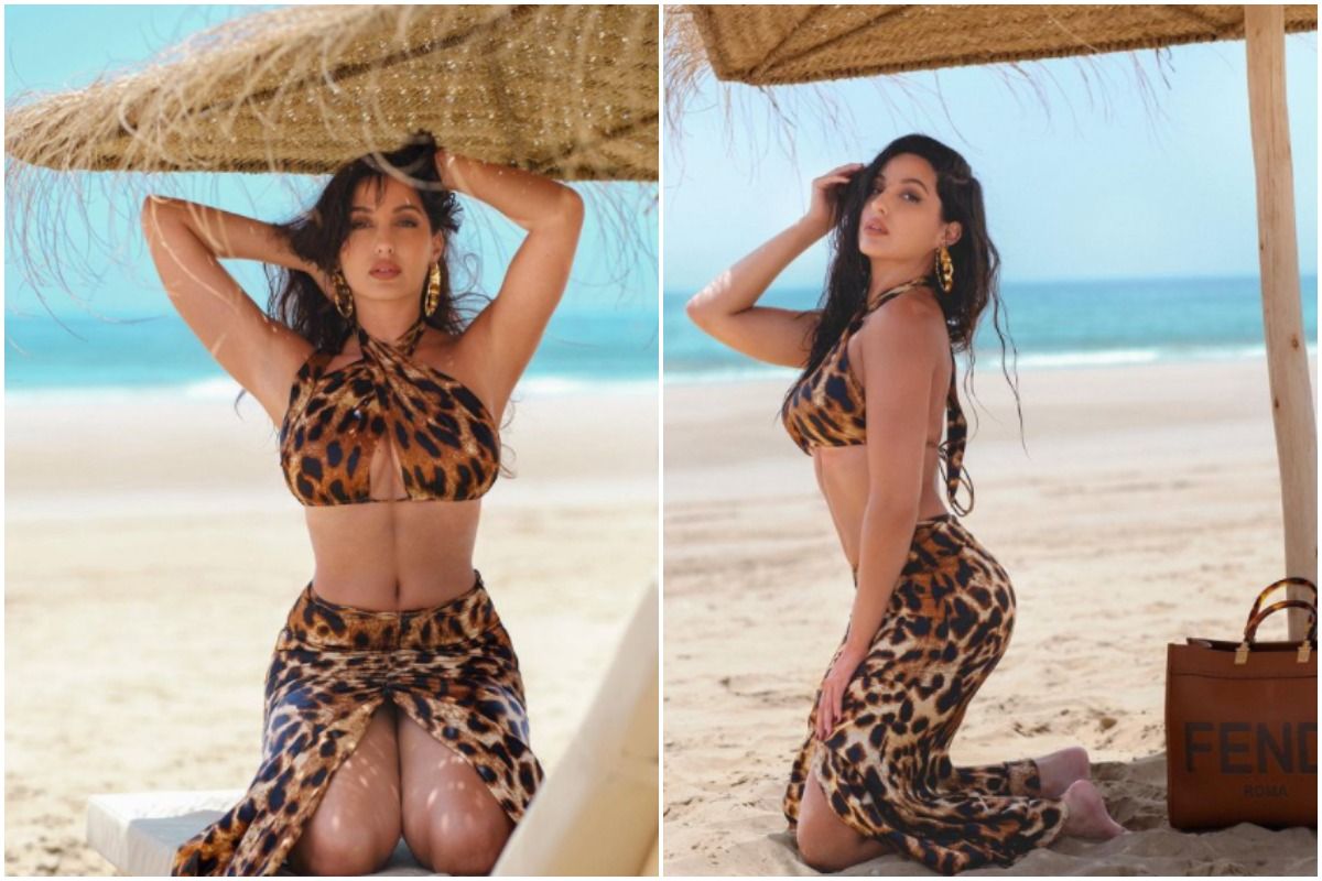 Nora Fatehi Stuns Fans With Her Sensuous Avatar In Rs 6000 Animal Print  Co-ord Set