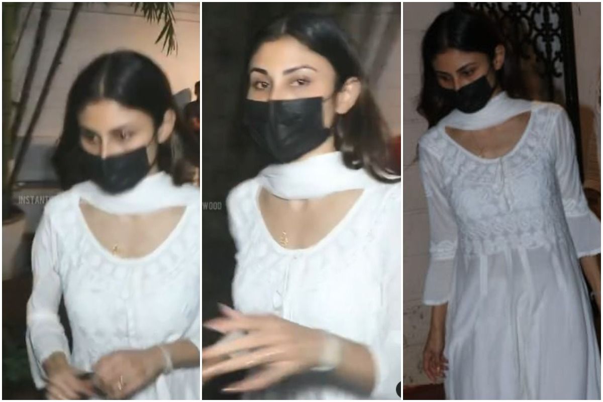 Mandira Bedi’s Best Friend Mouni Roy Visits Raj Kaushal’s House to Pay Respect- Watch