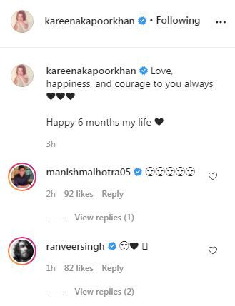Celebs Reacted on Kareena's post