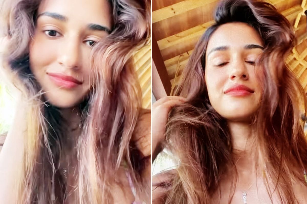 Disha Patani Goes Sultry In Halter-Neck Floral Pink Bikini In Latest Boomerang Video | Watch