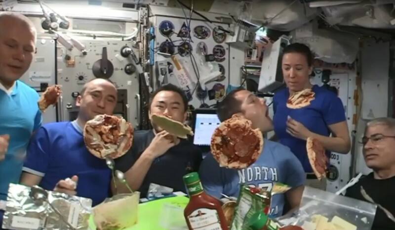 Astronauts Enjoy ‘Floating Pizza Night’ At International Space Station